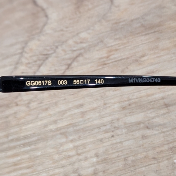 $1395 Mens Authentic GUCCI 56mm Crystal Rectangle Sunglasses Black - Picture 11 of 12